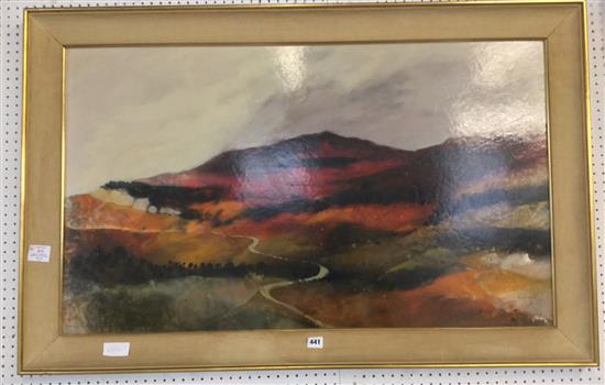 Gerald Parkinson- Framfield, oil on board(-)